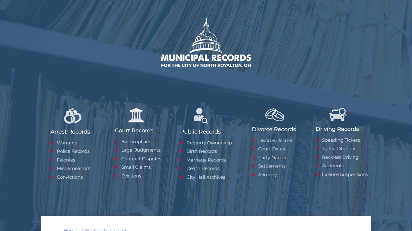 Municipal Records in North Royalton oh